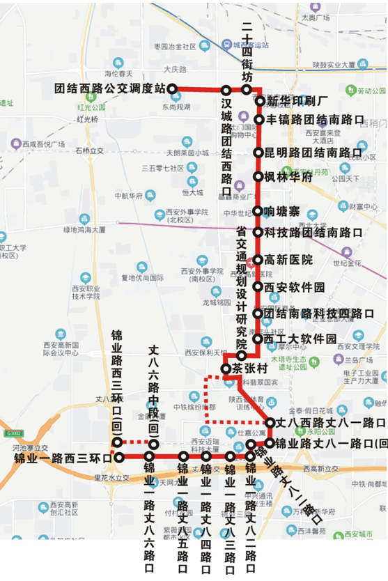 西安新增141路公交设置响堂寨茶张村等26个站点